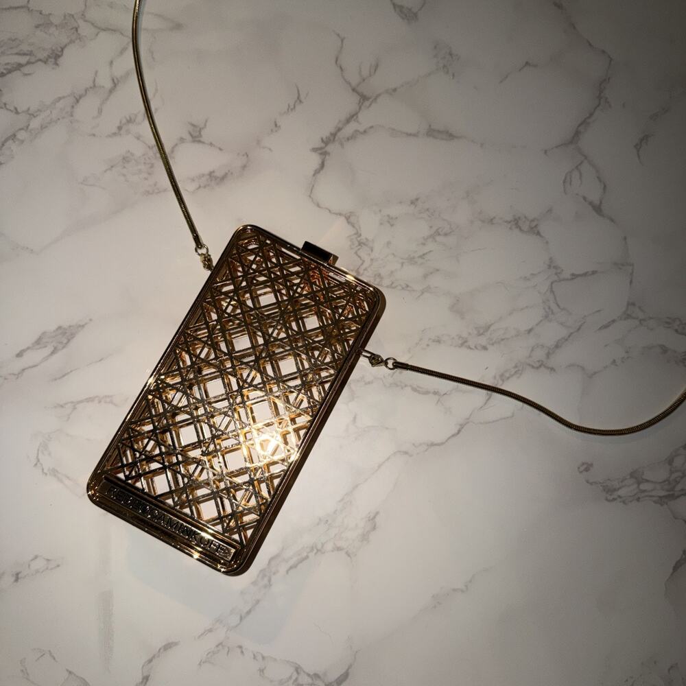 Rebecca Minkoff Mini Gold Phone Cage Crossbody